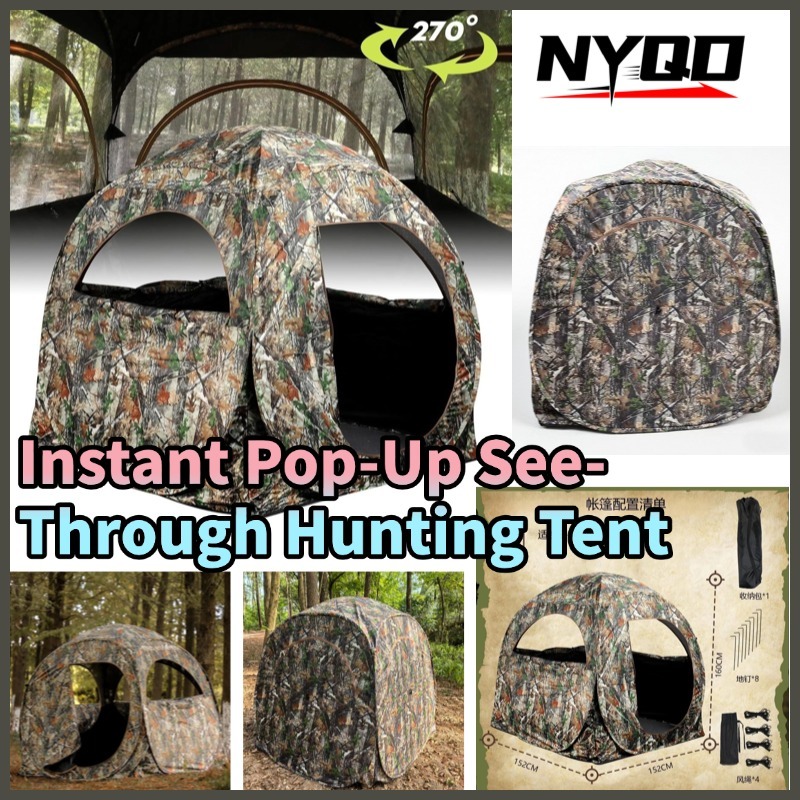 Hunting And Camping In Forest - Pop Up Camping Tent Forest Hideout