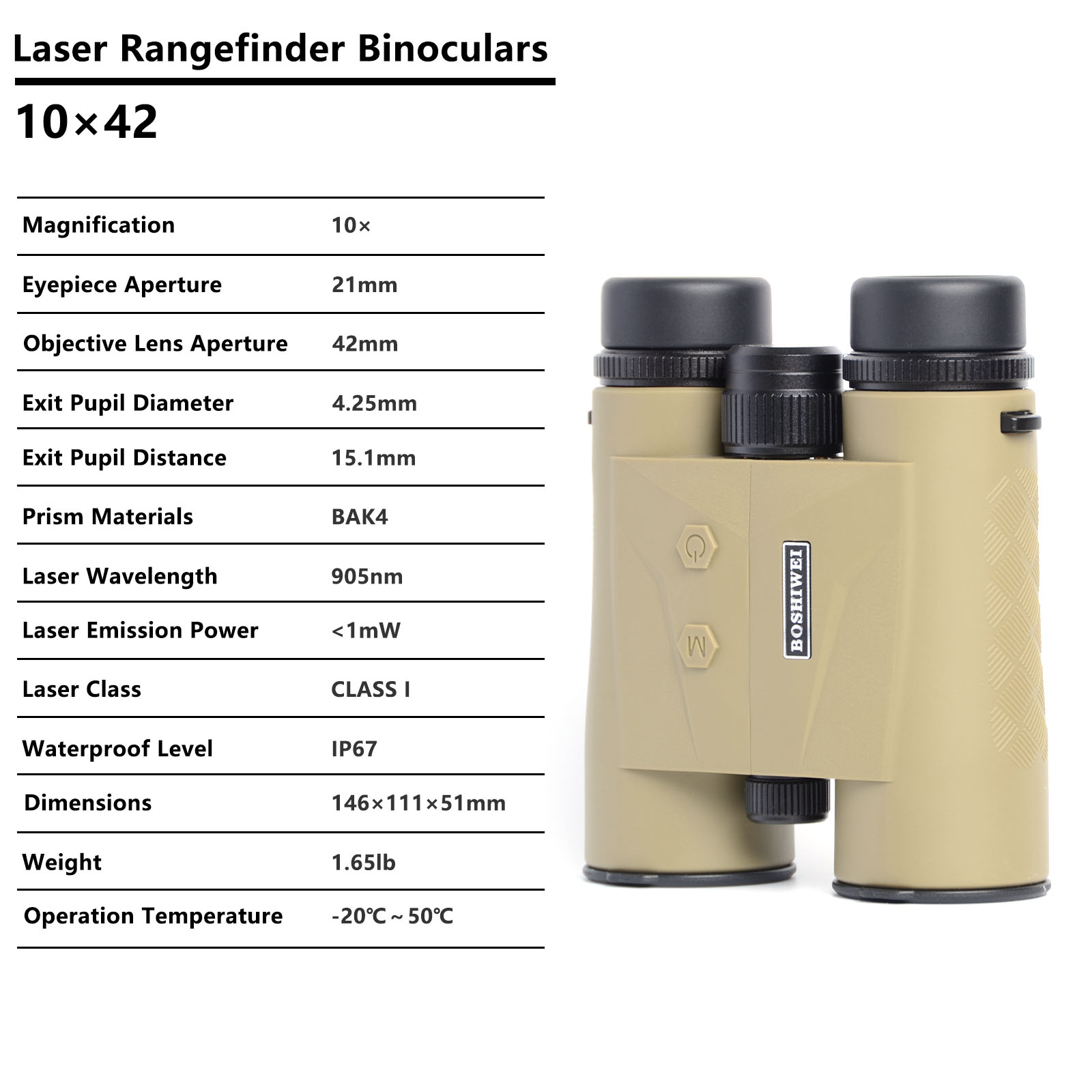 BOSHIWEI 10x42 HD Laser Rangef - огляд і ціна Hunting Outdoor Jobs