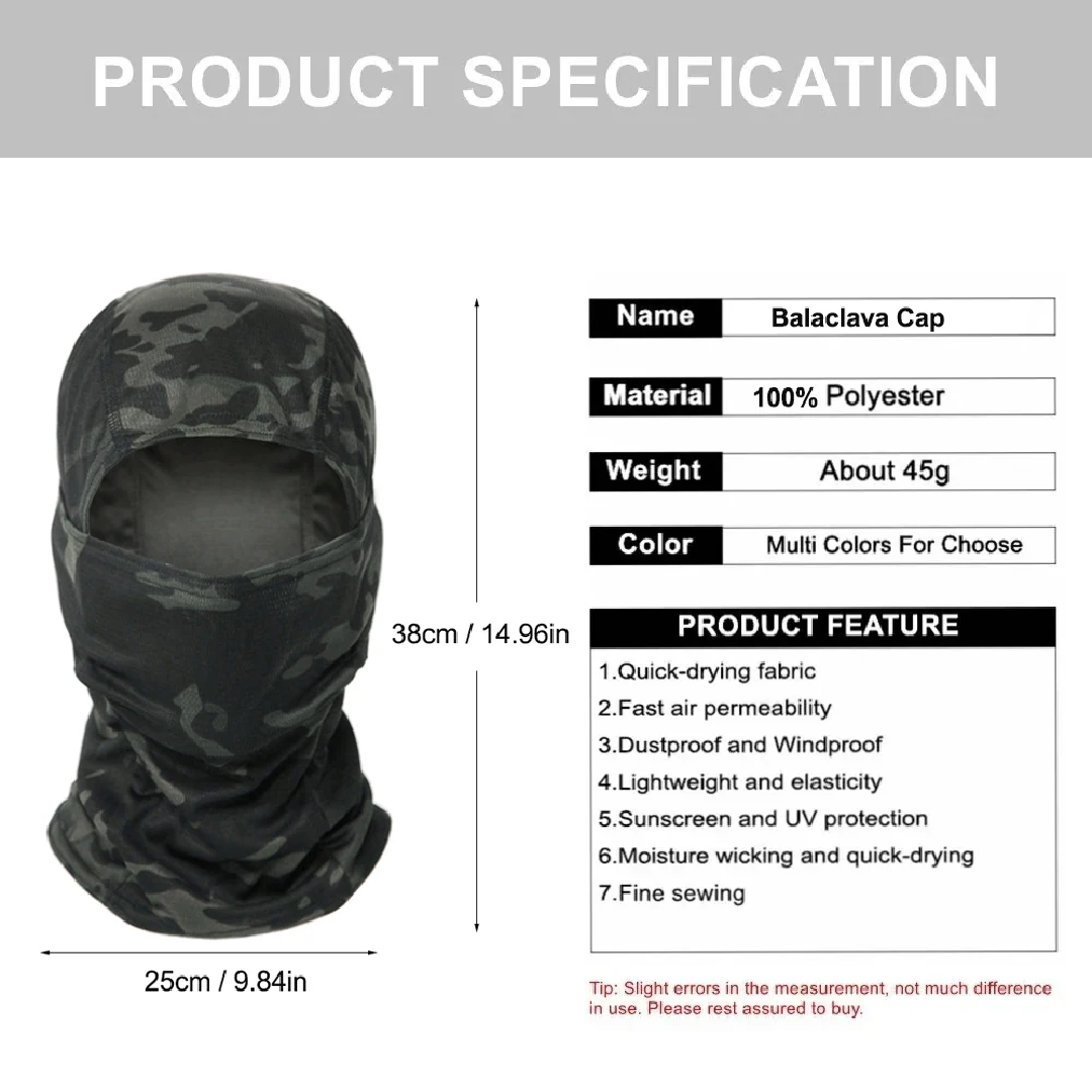 Camouflage Balaclava Hat Cycli - огляд і ціна Mens Outdoor Hunting Hats