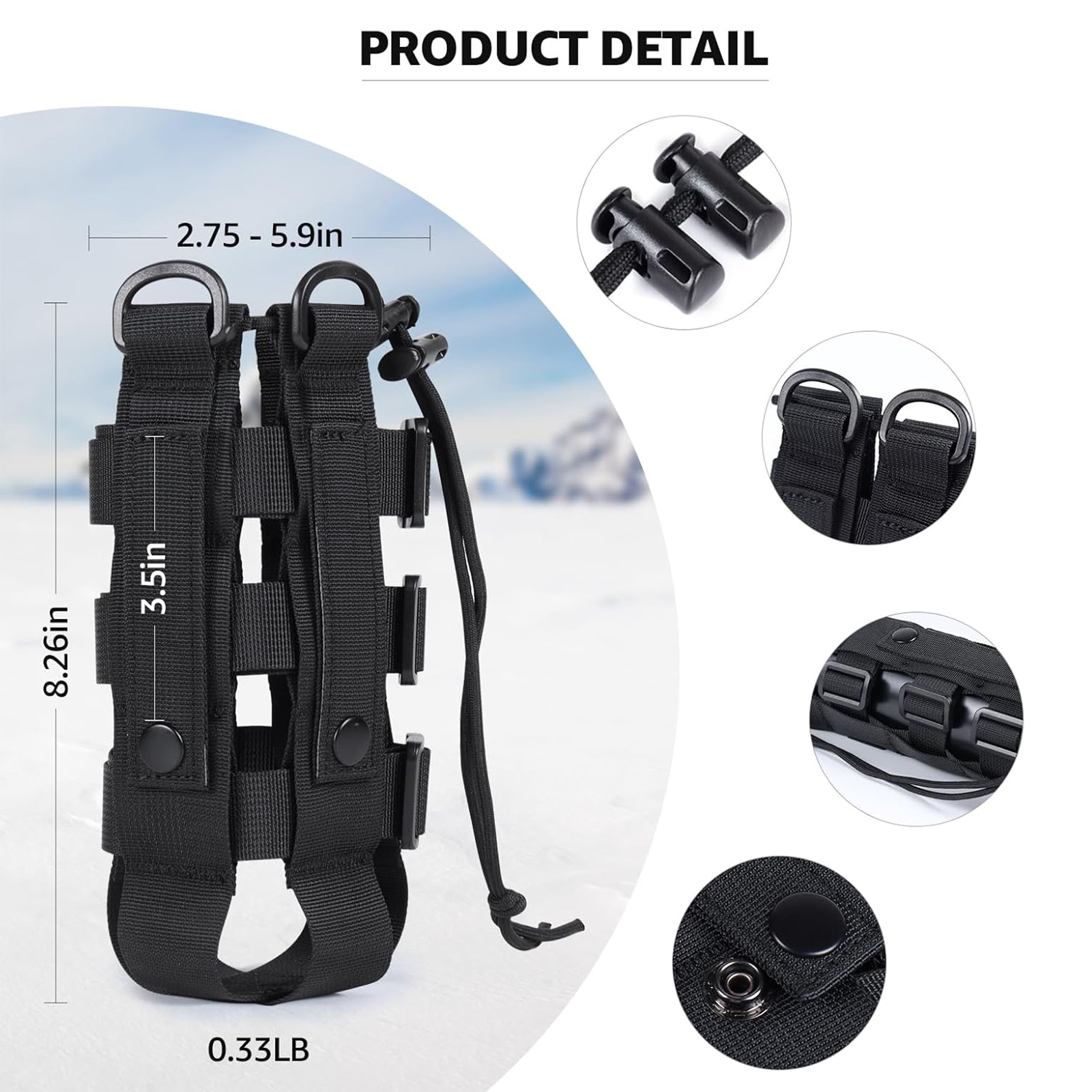 Molle Water Bottle Holder Pouc - огляд і ціна Outdoor Hunting Backpack