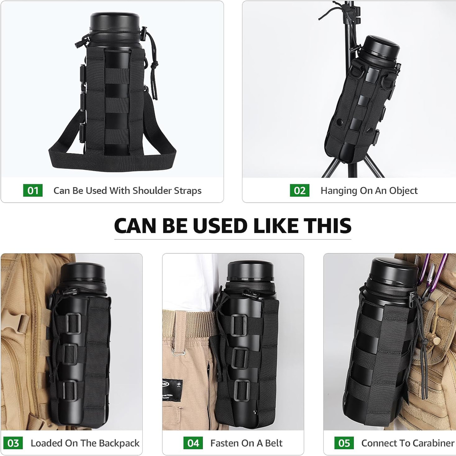 Molle Water Bottle Holder Pouc - огляд і ціна Outdoor Hunting Backpack