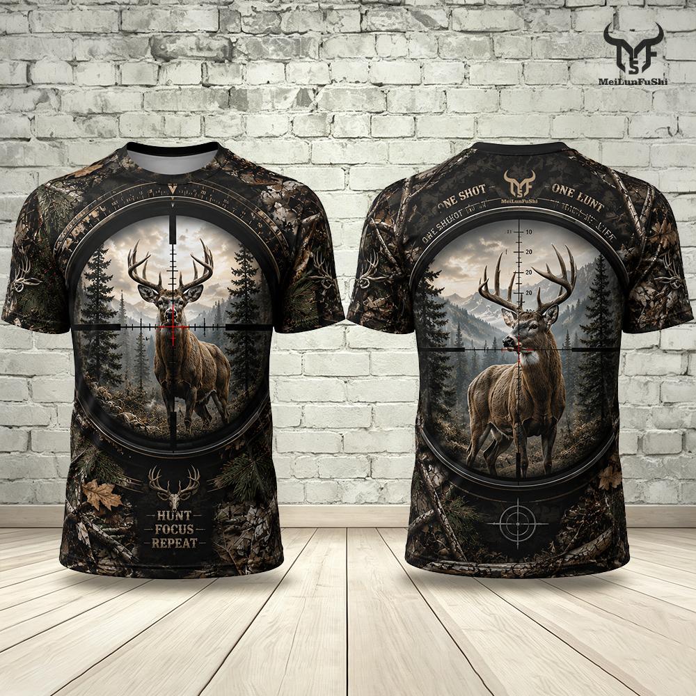 New Outdoor Hunting Men's T-Sh - огляд і ціна Hunting And Camping In Forest