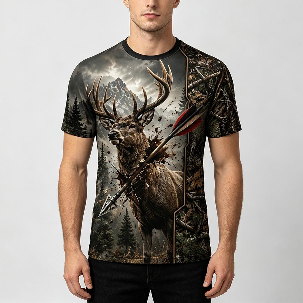 New Outdoor Hunting Men's T-Sh - огляд і ціна Hunting And Camping In Forest